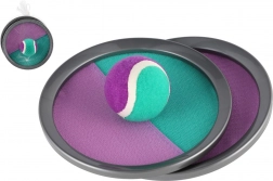 Catch ball igra s čičkom 19 cm – zeleno‑vijolična, v mrežici