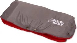 Rokavnik za voziček Classic Fleece siv/rdeč