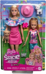 Barbie in Stacie – komplet punčk s kužki in poletnimi dodatki
