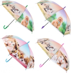 Samoodpirajoči dežnik s psi in mačkami