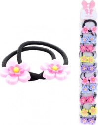 Elastike za lase s cvetki, 2 kosa