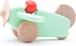 Bajo letalo s pilotom v mint zeleni, leseno