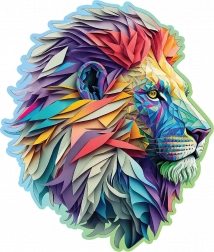 Lesene sestavljanke Moderni lev 250 kosov WOODEN CITY