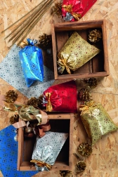 Celofanska vrečka Snežinka metal 35x50 cm