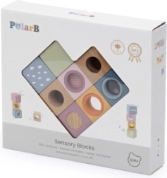 Viga Toys PolarB lesene senzorične kocke z učinki – 8 kosov
