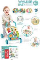 hodulja potisna hišica s pianinom 4v1 modra