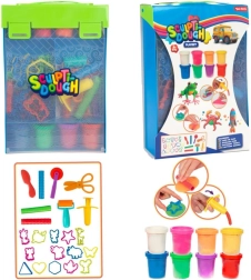 Kreativni set plastelina 8×57 g z dodatki v plastičnem škatlem