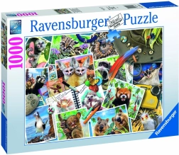 Puzzle 1000 kosov – živali na poti RAVENSBURGER