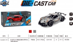 Kovinski potiskalni avtomobilček 1:32 z gumijastimi kolesi in zvoki – Unique