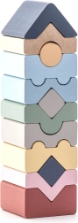 Cubika pastelni stolp XI – lesena sestavljanka 12 delov