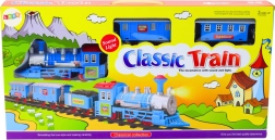 Komplet Parna Vlakovna z Svetlobnimi in Zvočnimi Učinki ter Tiri