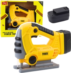 Otroška akumulatorska vbodna žaga z lučkami in zvoki – rumena