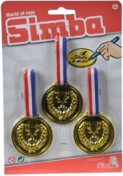Set treh zlatih medalj 6 cm