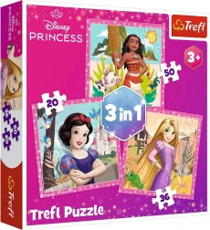 Sestavljanka 3v1 – lepe rože – DISNEY PRINCESS Trefl