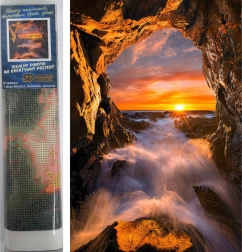 Diamantno slikanje Sončni zahod 30 × 40 cm