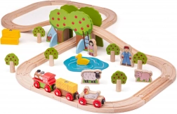 Lesena železnica Kmetija od Bigjigs Rail