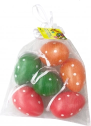 Plastična barvna dekorativna jajčka 4x6 cm