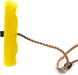 Vrtna gugalnica za otroke cvetlično sedež z vrvjo – rumena