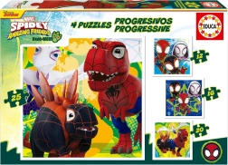 Educa Puzzle Spidey in njegovi čudoviti prijatelji: Dino-splet 4v1