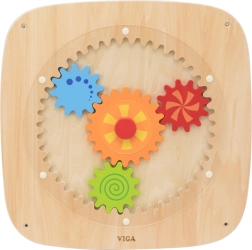 Viga Toys stenska manipulativna tabla z zobniki