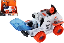 Vesoljski avto z vztrajnikom in astronavtom, plastično vozilo 9 × 13 cm