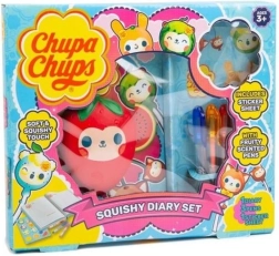 Chupa Chups šolski komplet Squishy – dnevnik, gel pisala in nalepke