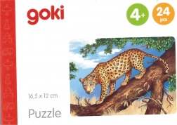Goki lesene puzzle Afriške živali – jaguar, 24 kosov