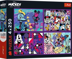 Sestavljanka 4×250 kosov MICKEY MOUSE