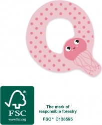 Leseno črka Q z meduzo za otroke