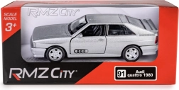 Kovinski model RMZ City Audi Quattro Coupé srebrn 1:35 s pull-back pogonom