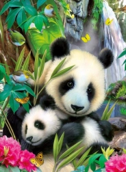 Ravensburger sestavljanka Lovely Panda 300 kosov