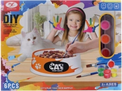 Keramična slikarska skledica za mačko – ustvarjalni komplet