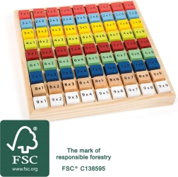 small foot lesena učna tabla za poštevanko