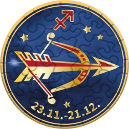 Curiosi okrogla sestavljanka Zodiak Strelec 33 kosov