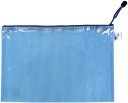 Mrežasta ovojnica z zadrgo A5 modra