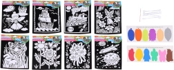 Kreativni žametni set 15,5 × 25 cm – barve in 6 palčk