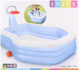 napihljivo igralno središče s košem za košarko