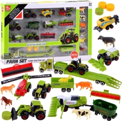 Large Set of Agricultural Vehicles with Tractors and Combines