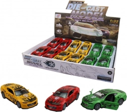 Kovinski dirkalni avtomobilček z odpirajočimi se vrati