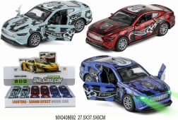 kovinski dirkalni avtomobilček 1:32 z odpirajočimi vrati in lučjo