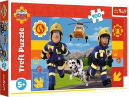 Sestavljanka 100 delov – vedno v pomoč GASILEC SAM TREFL