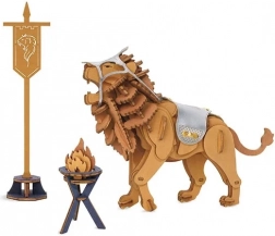 3D lesene sestavljanke Bojeviti lev