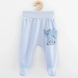 Otroške bombažne polhlače New Baby Happy Elephant modre