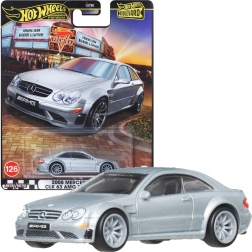 Hot Wheels Premium Boulevard – Mercedes‑Benz CLK 63 AMG Black Series model 1:64, srebrn