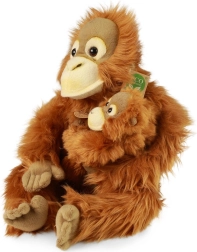 Plišasti orangutan z mladičem 28 cm ECO-FRIENDLY