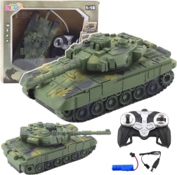 RC tank T-90 1:18 zelen z lučmi in zvoki