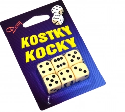 Igralne kocke v škatlici