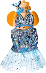 Karnevalni komplet morska deklica - obleka in naglavni trak