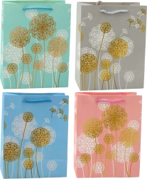 Darilna vrečka z motivom regrata z zlatimi poudarki 23 x 18 x 10,5 cm