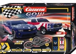 Avtocesta Carrera GO Street Legends 1:43 z zanko in ameriškimi muscle avtomobili